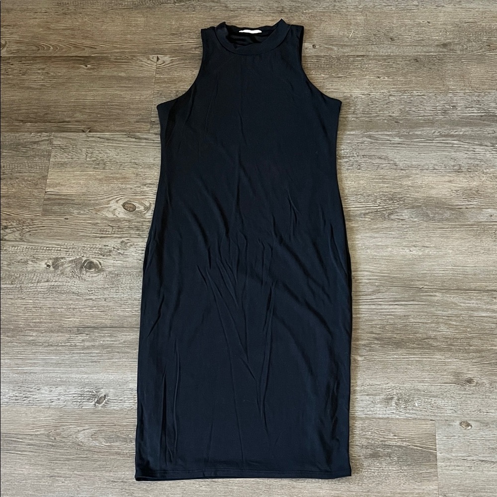 Mikey & Joey Chic Black Sleeveless Bodycon fitted Dress L